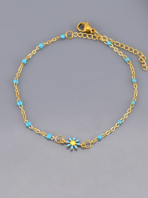 Blue Bead Minimalist Bracelet