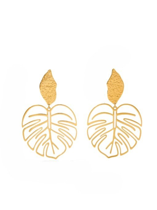 Hollow Leaf Drop Earrings | TARA MINI - TARA MINI