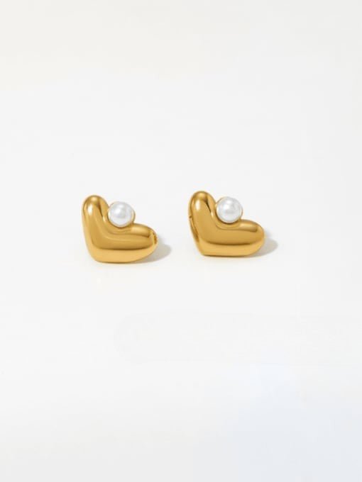 Heart Shell Stud Earrings | TARA MINI - TARA MINI