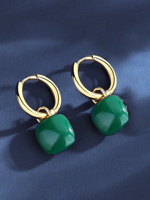 Enamel Square Trend Drop Earrings | TARA MINI - TARA MINI