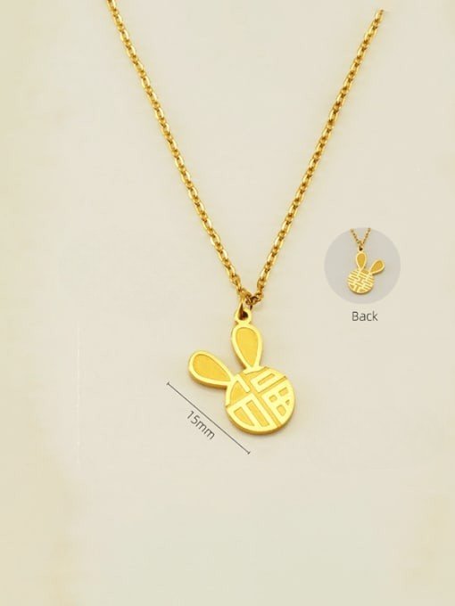 Lucky Rabbit Pendant Necklace Gold Plated | TARA MINI - TARA MINI