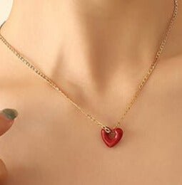 Vintage Heart Enamel Jewelry Set Gold | TARA MINI ( 2 Set ) - TARA MINI