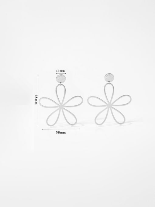 Flower Hollow Drop Earrings | TARA MINI - TARA MINI