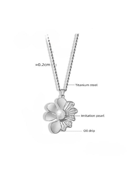 Enamel Flower Minimalist Necklace Gold | TARA MINI - TARA MINI