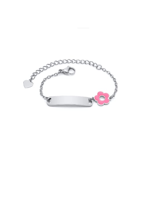 Floral Charm Link Bracelet