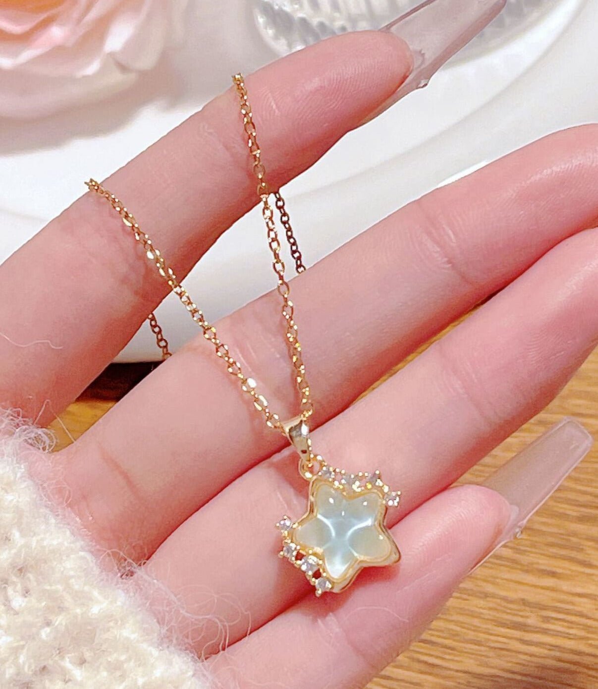 Steel Shell Star Necklace | TARA MINI - TARA MINI