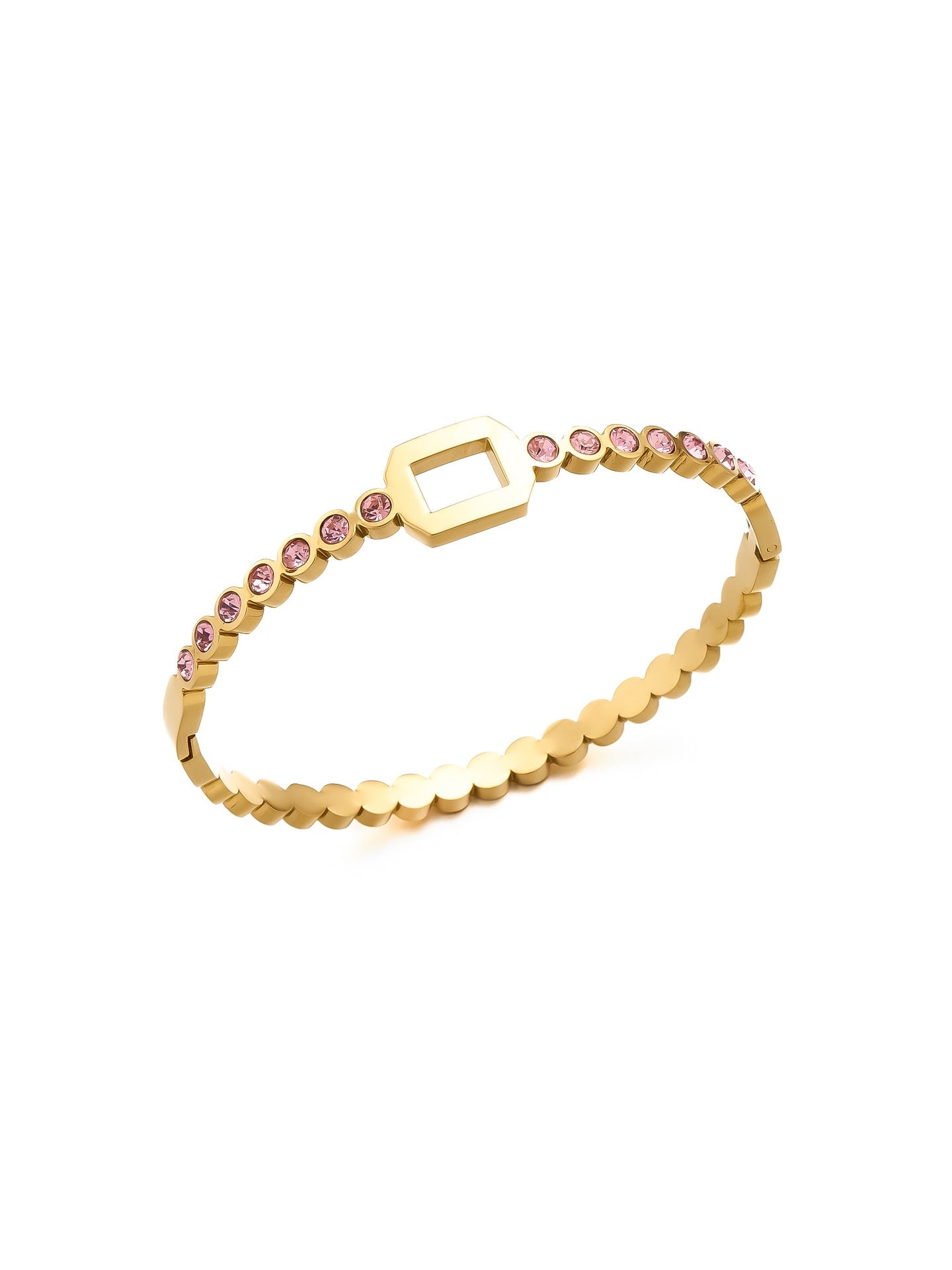 Golden Geometric Zircon Band Bangle | TARA MINI - TARA MINI