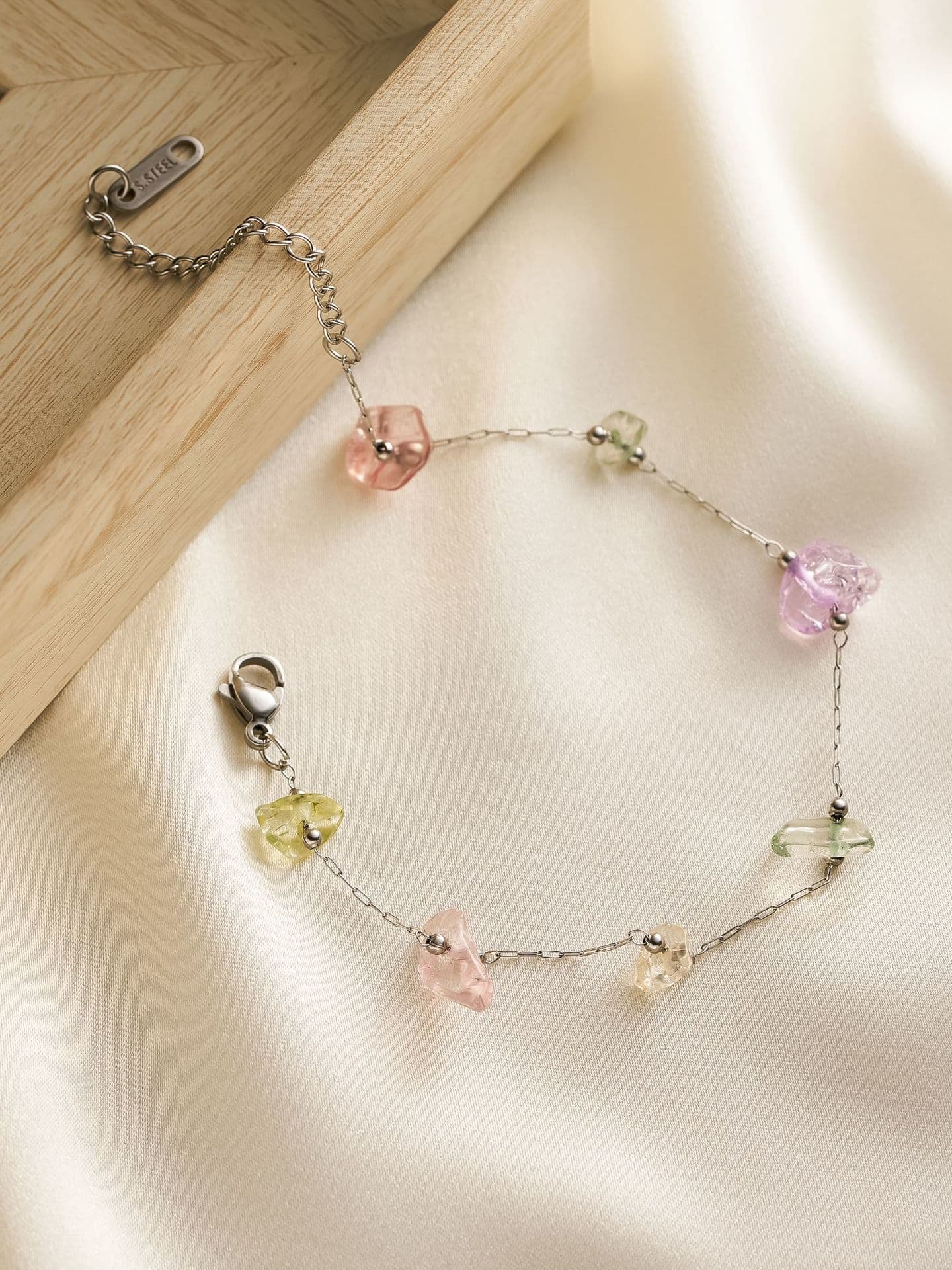 Minimalist Zirconia Link Bracelet Gold | TARA MINI - TARA MINI