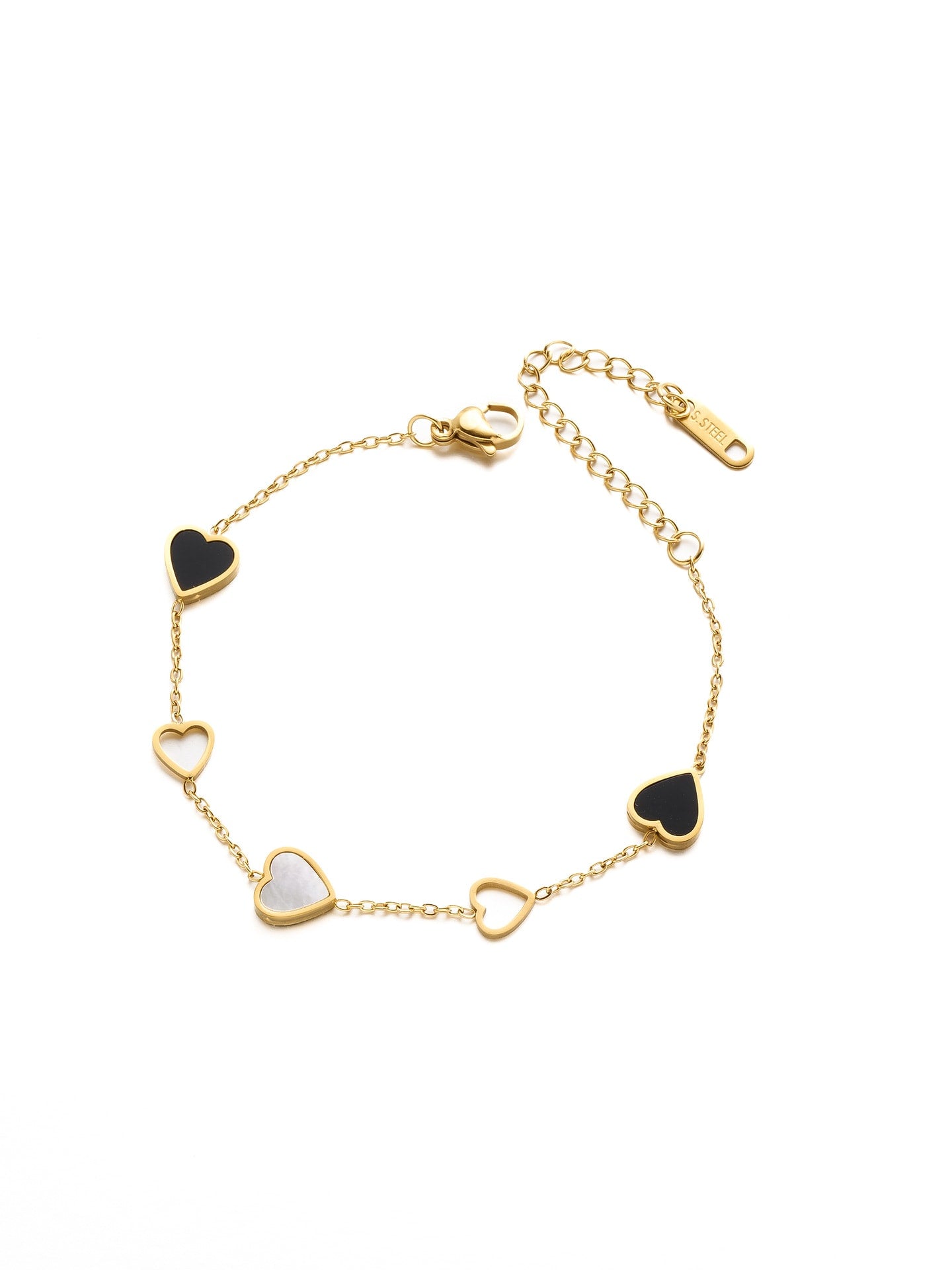 Gold Clover Bracelet with Natural Stones | TARA MINI - TARA MINI