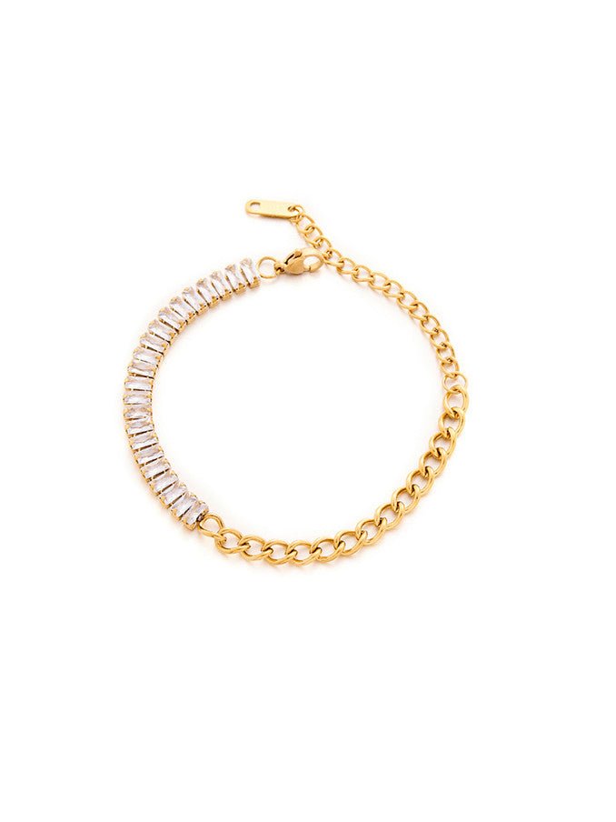 Geometric Zircon Bracelet Gold Plated | TARA MINI - TARA MINI