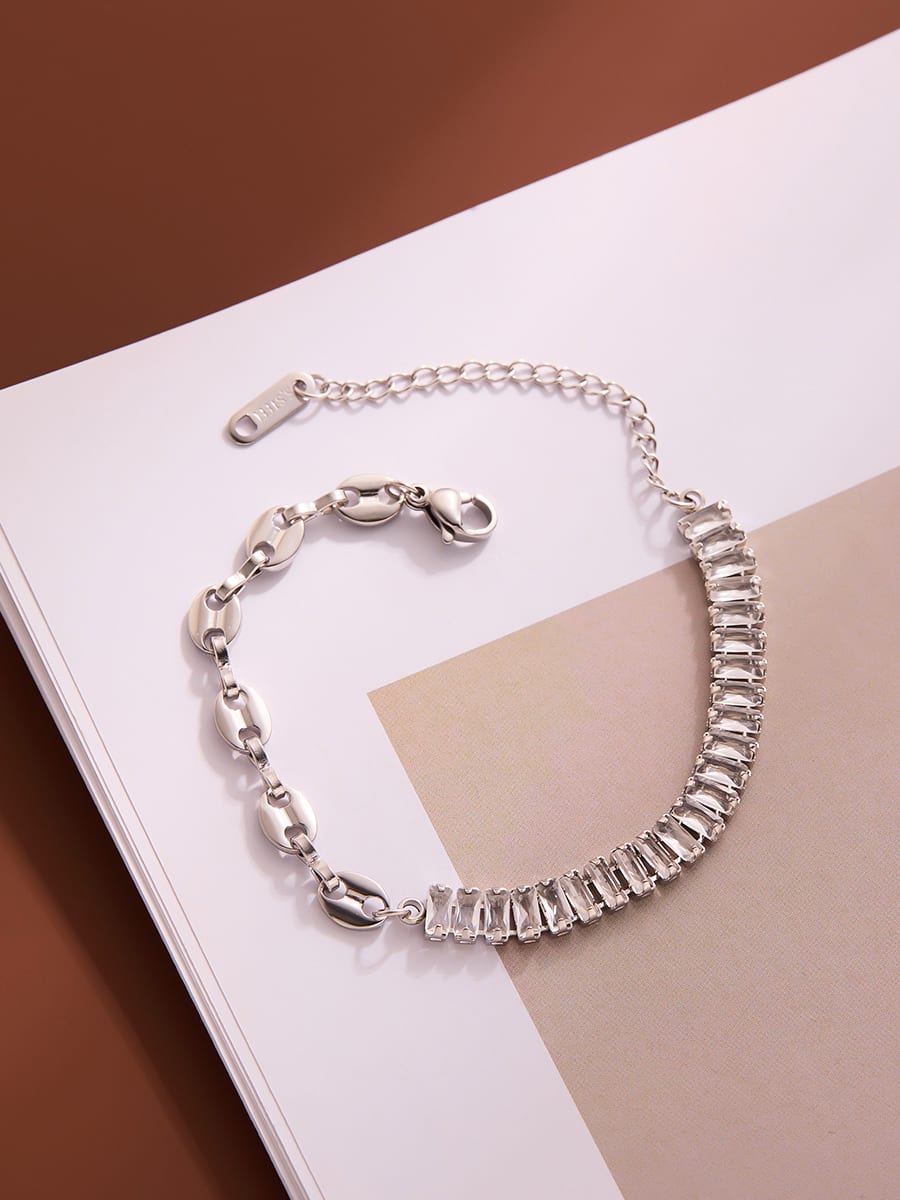 Geometric Zircon Bracelet Gold Plated | TARA MINI - TARA MINI