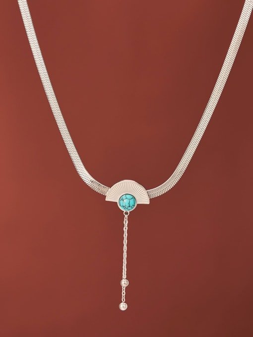 Turquoise Tassel Necklace Vintage Gold | TARA MINI - TARA MINI