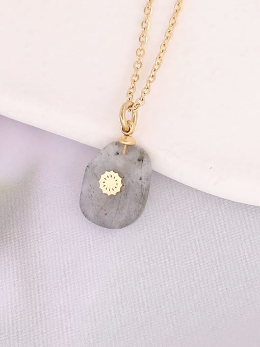 Lightning Bolt Green Stone Necklace | TARA MINI - TARA MINI