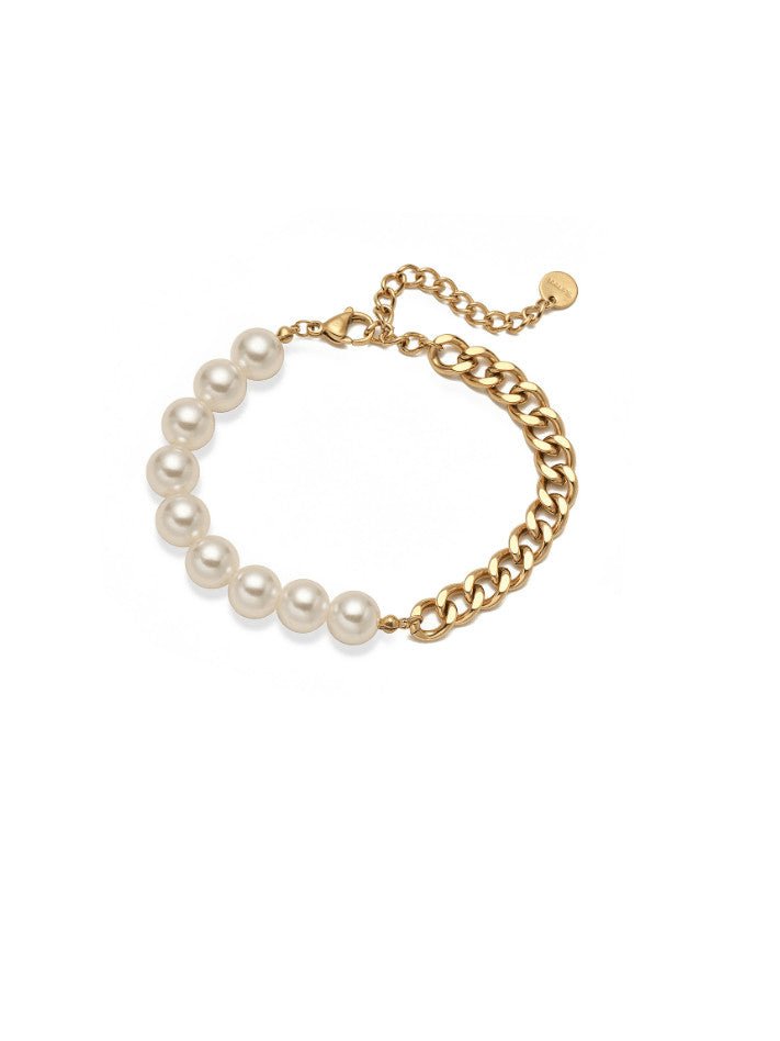 Pearl Geometric Minimalist Beaded Bracelet | TARA MINI - TARA MINI