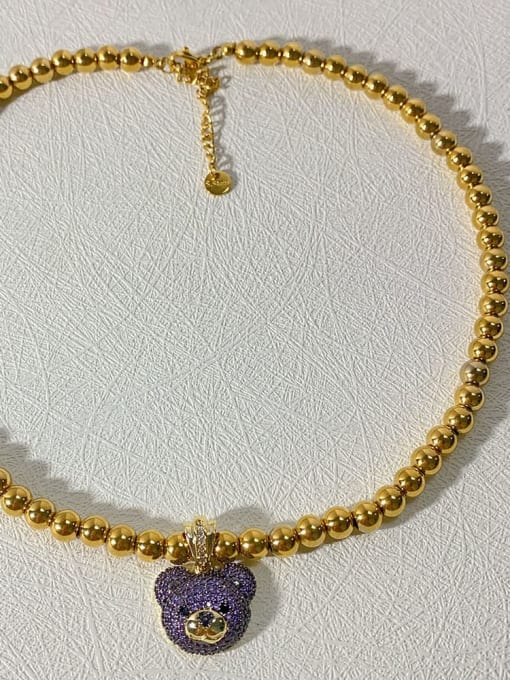 Teddy Charm Beaded Necklace | TARA MINI - TARA MINI