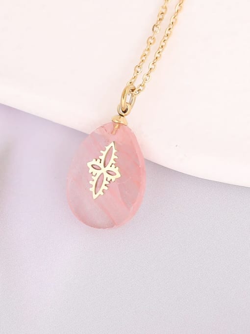 Golden Sunburst Stone Pendant Necklace | TARA MINI - TARA MINI