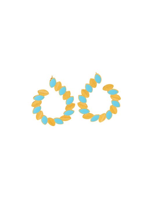 Enamel Geometric Stud Earrings | TARA MINI - TARA MINI