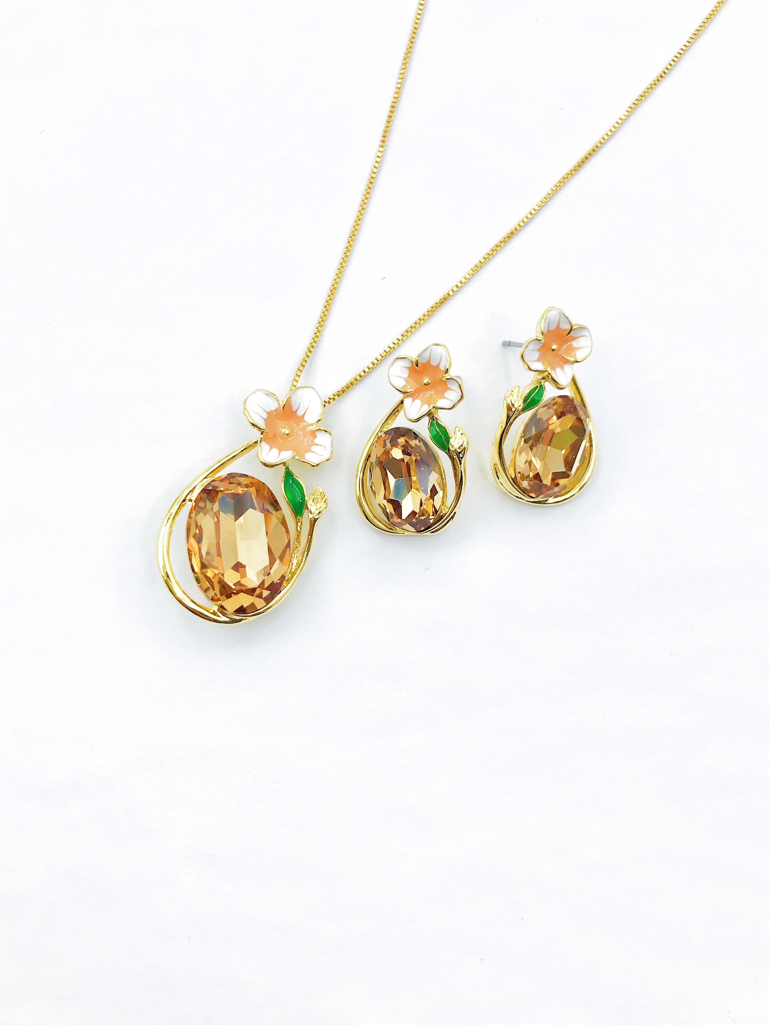 Flower Enamel Necklace Set | TARA MINI ( 2 Set ) - TARA MINI