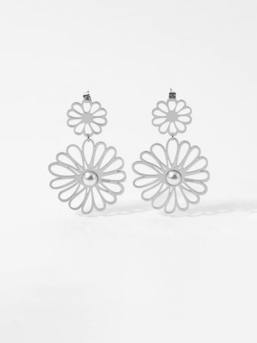 Flower Pearl Drop Earrings | TARA MINI - TARA MINI