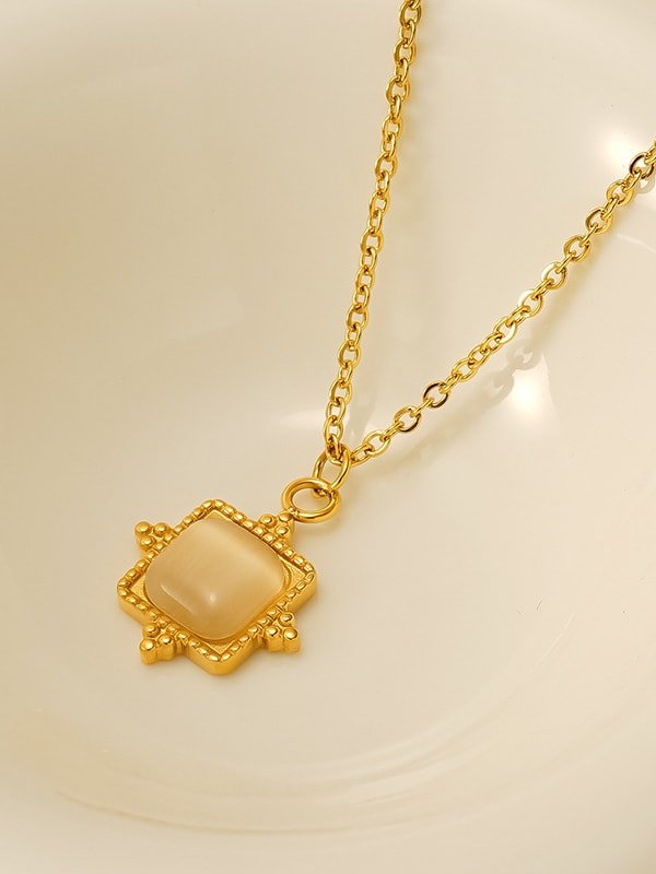 Cat’s Eye Gemstone Minimalist Necklace | TARA MINI - TARA MINI