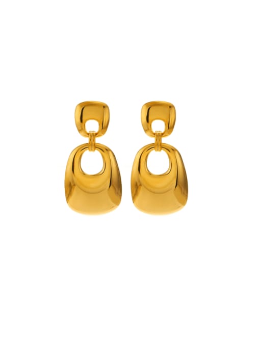 Gold Geometric Drop Earrings Statement | TARA MINI - TARA MINI