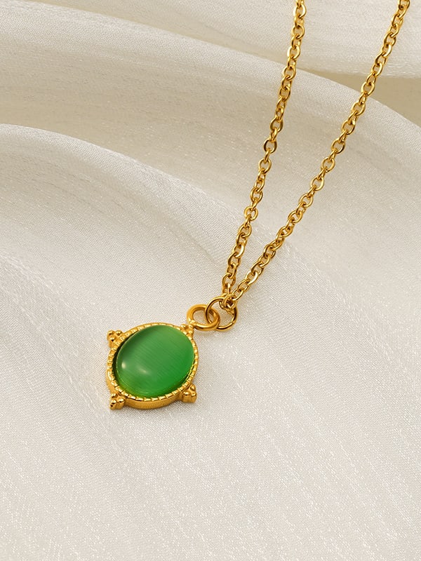 Cat’s Eye Gemstone Minimalist Necklace | TARA MINI - TARA MINI