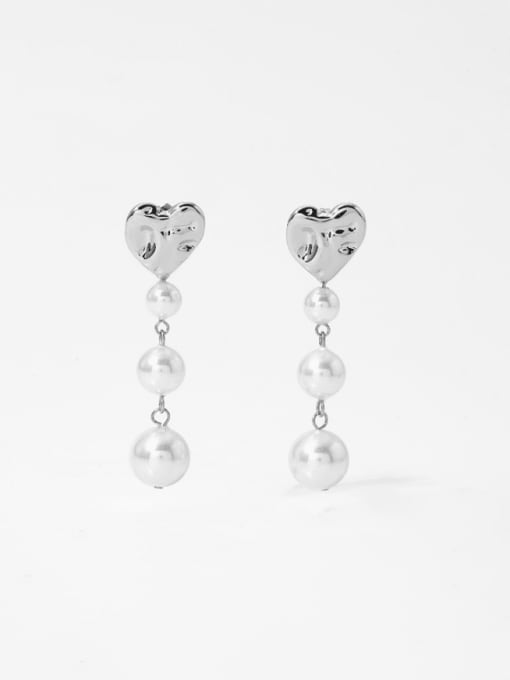 Heart Pearl Drop Earrings | TARA MINI - TARA MINI