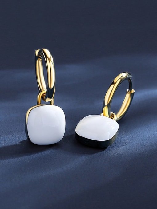 Enamel Square Trend Drop Earrings | TARA MINI - TARA MINI
