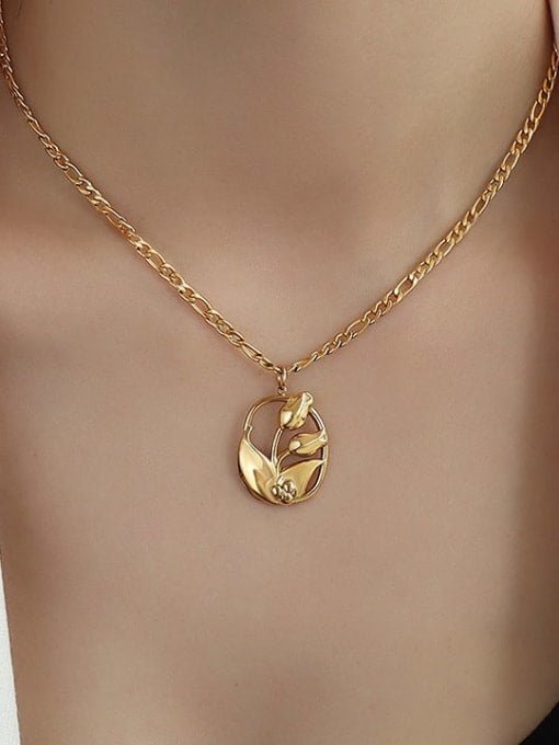 Golden Bloom Hip Hop Necklace Gold | TARA MINI - TARA MINI