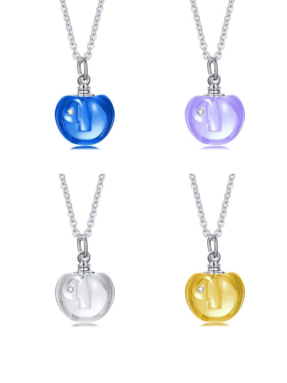 Glass Fruit Pendant Necklace
