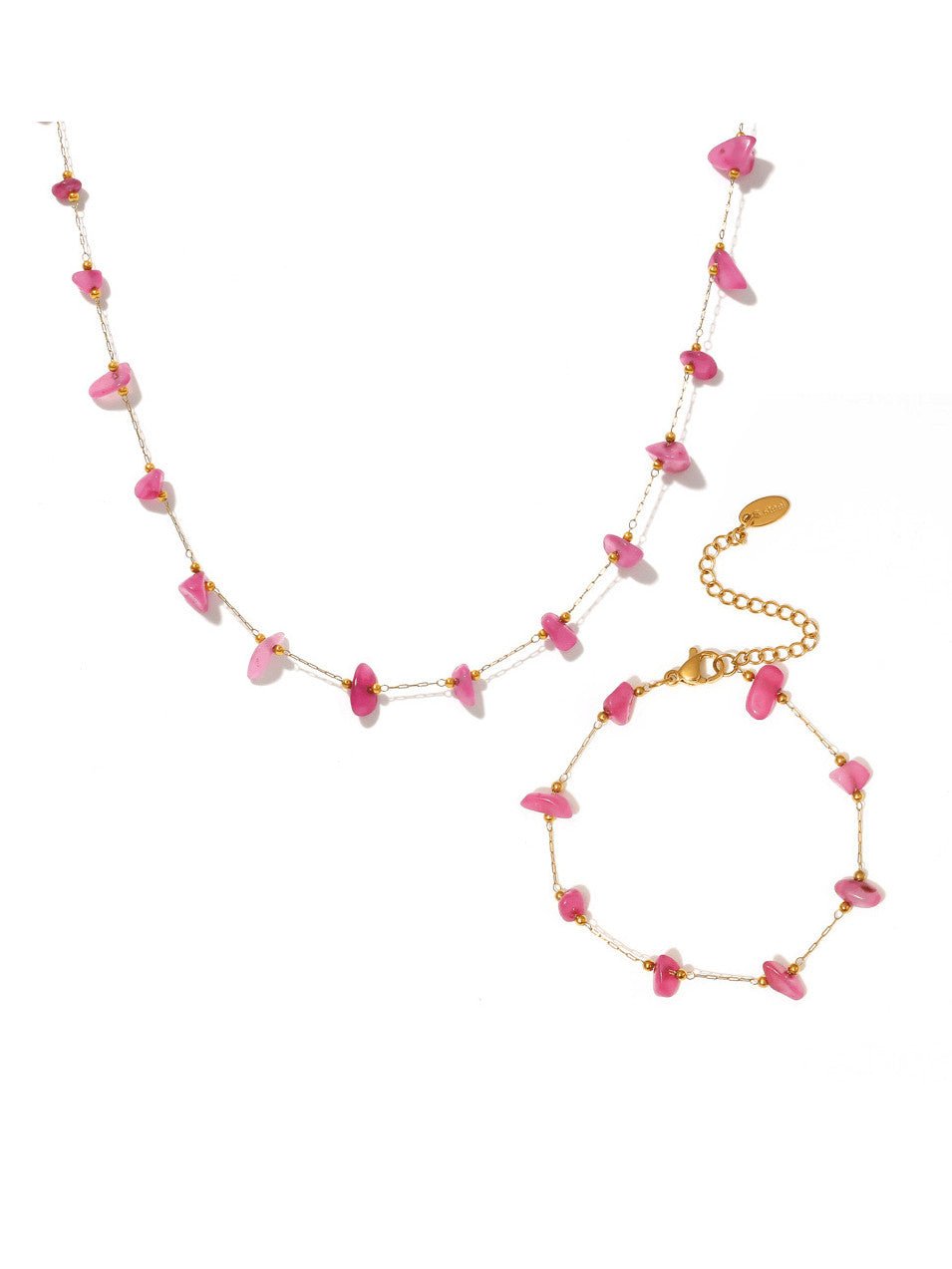 Natural Stone Irregular Jewelry Set Gold | TARA MINI - TARA MINI