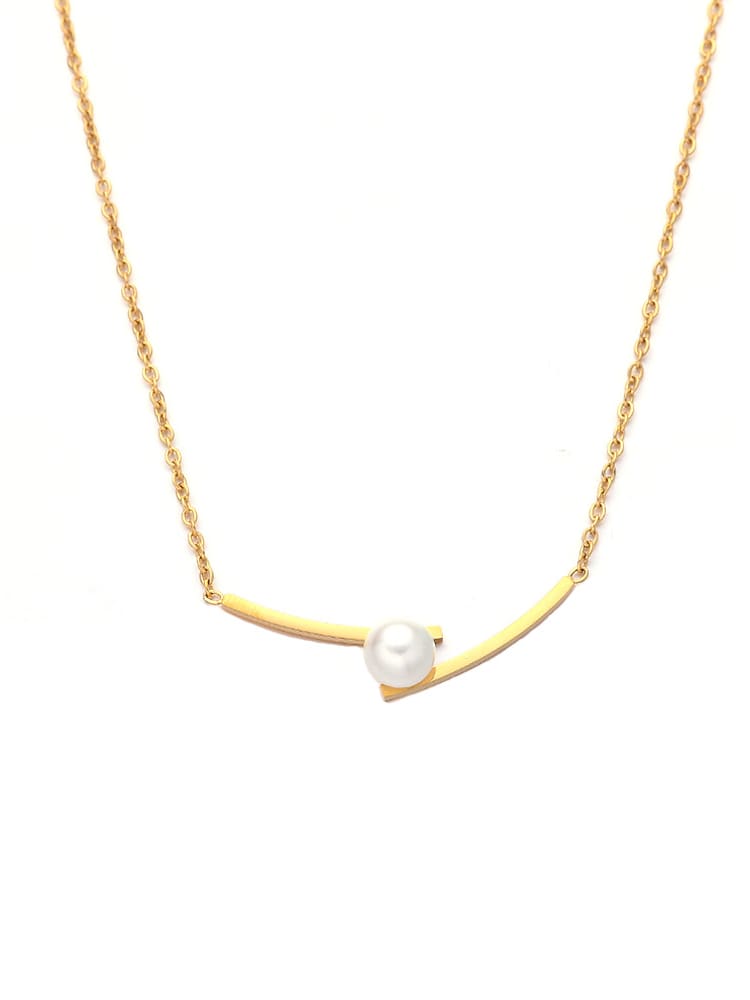 Golden Curve Pearl Necklace | TARA MINI - TARA MINI