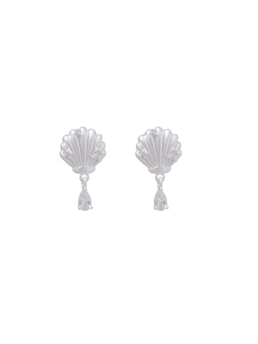 White Gold Water Drop Stud Earrings | TARA MINI - TARA MINI