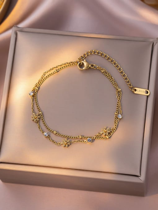 Double-Layer Daisy Bracelet | TARA MINI - TARA MINI