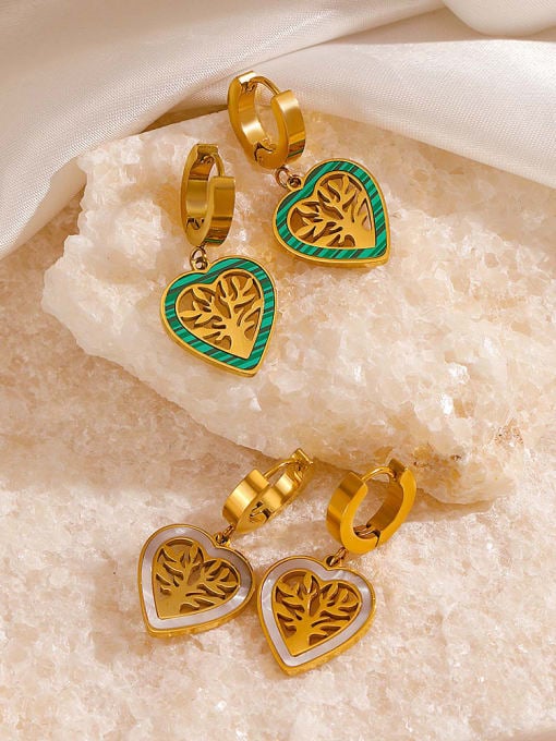 Enamel Heart Minimalist Huggie Earrings for Women | TARA MINI - TARA MINI