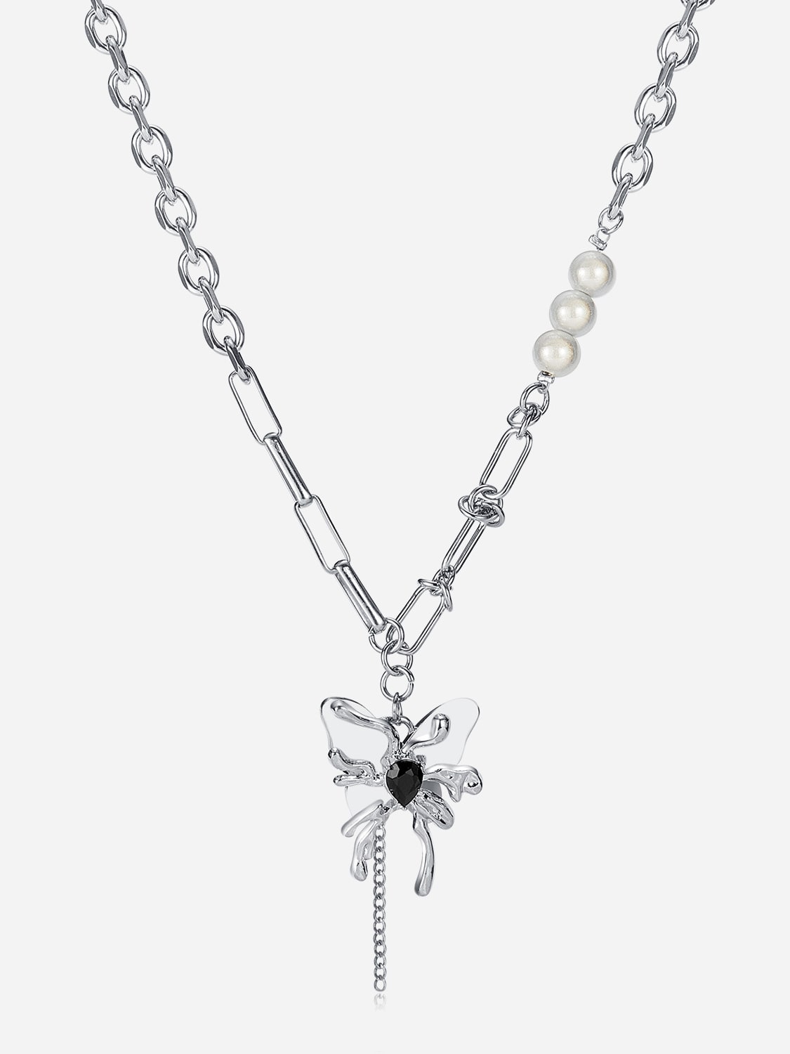 Dragonfly Mixed-Link Statement Necklace