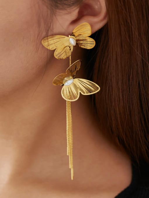 Butterfly Tassel Trend Long Drop Earring
