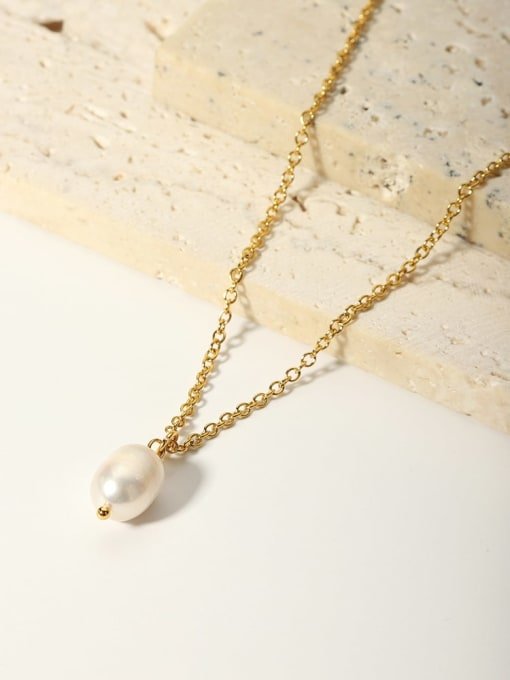 Freshwater Pearl Artisan Necklace Gold | TARA MINI - TARA MINI