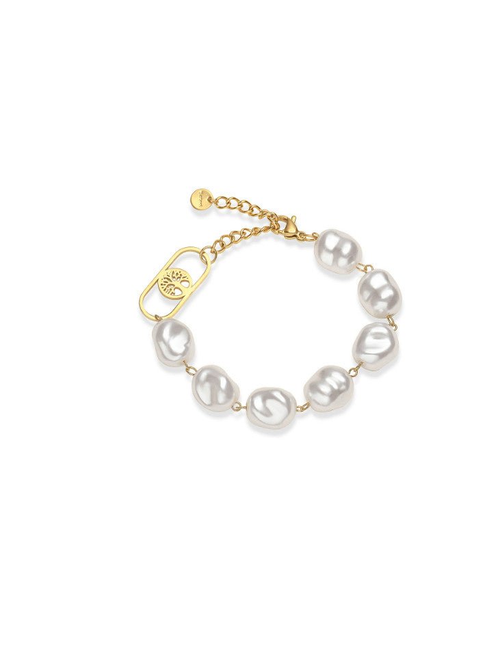 Freshwater Pearl Geometric Minimalist Beaded Bracelet - TARA MINI