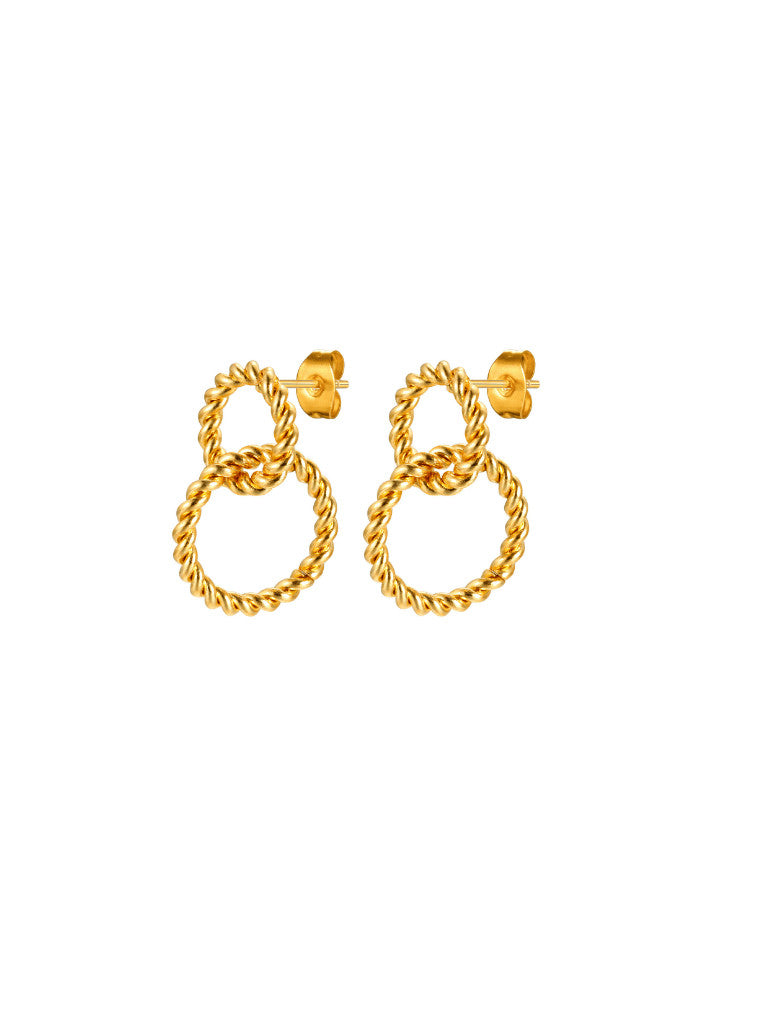Twisted Double Hoop Earrings