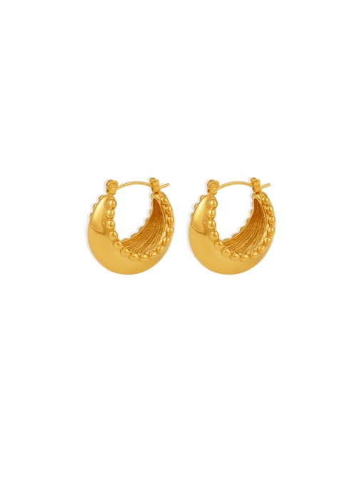 Geometric Minimalist Huggie Earrings Gold | TARA MINI - TARA MINI