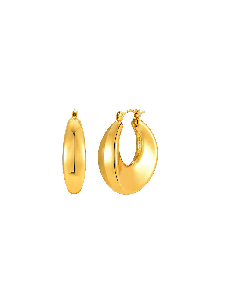 Molten Gold Hoop Earrings