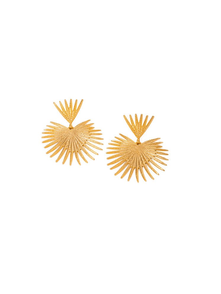 Heart Drop Earrings Gold Plated Stainless Steel | TARA MINI - TARA MINI