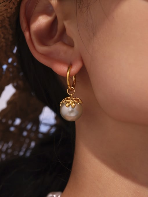 Everyday Elegance Resin Water Drop Earrings | Gold Finish - TARA MINI