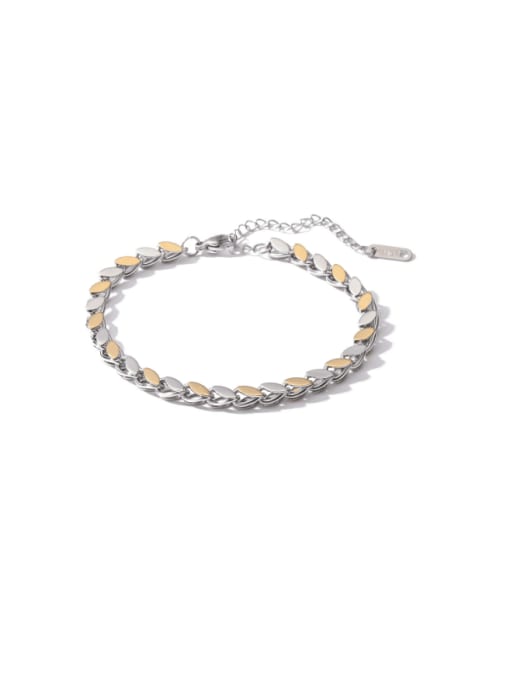 Leaf Plant Hip Hop Link Bracelet Gold & Silver | TARA MINI - TARA MINI