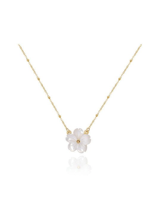 White Shell Flower Jewelry Set | TARA MINI ( 2 Set ) - TARA MINI