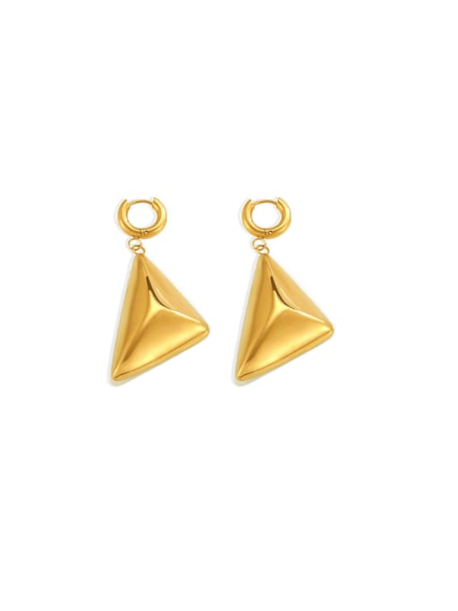 Triangle Minimalist Huggie Earrings Gold | TARA MINI - TARA MINI