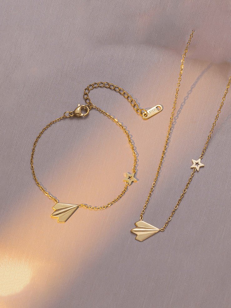 Paper Airplane Jewelry Set | TARA MINI ( 2 Set ) - TARA MINI