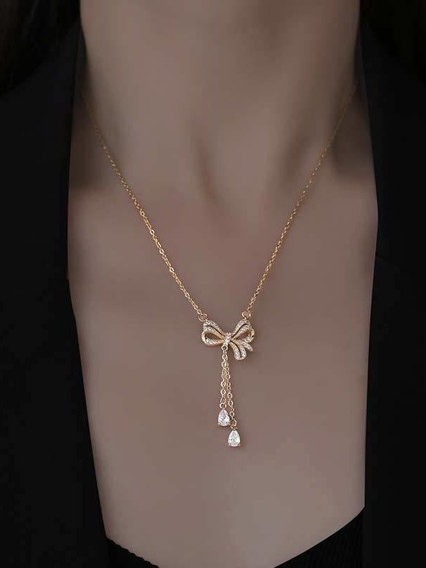 Bowknot Tassel Necklace | TARA MINI - TARA MINI