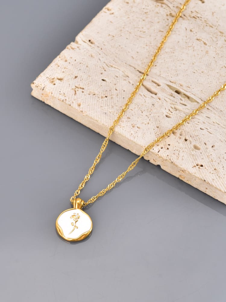 Vintage Floral Medallion Necklace